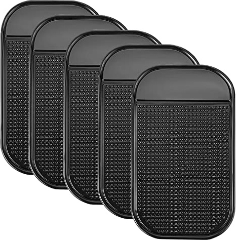 cobee Anti Rutsch Auto Armaturenbrett Matte, 5 Stück Anti Rutsch Pads Selbstklebende Auto Armaturenbrett Pad, waschbare Silikon Gel Auto Innenmatte zum Halten von Handy Schlüssel (5,51 x 3,14)