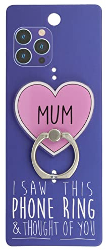 Mum Heart Mother Mummy Phone Ring Holder Grip Finger 360 Mount Stand Mobile Universal Loop for All Smartphones
