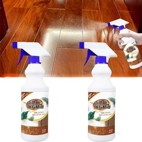 Reinigungs- und Pflegeöl für Holzböden, spezialisiertes Reinigungs- und Pflegeöl für Holzböden, 500 ml, verjüngt Holzbodenreiniger, Hartbodenreiniger, Reinigung von Laminat-Holzböden (2 Stück)