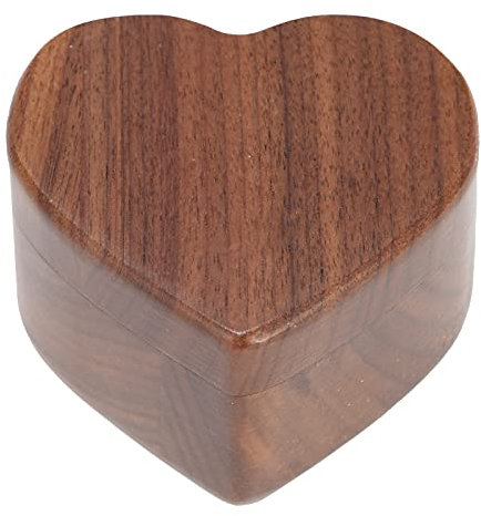 AZMUDE Ringbox, herzförmiger Ringhalter aus Holz, Schmuck-Organizer, Vorschlag, Hochzeit, Verlobung, Geschenke für die Hochzeit