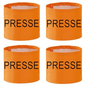 Line Shop Lot de 4 brassards Orange Presse (L/XL)