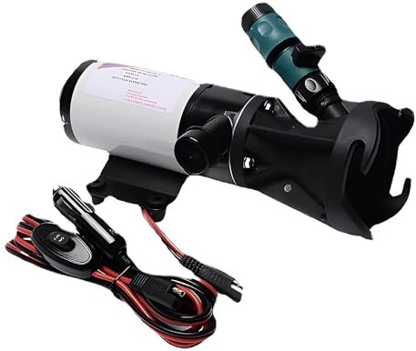 Macerator Pump for RV 24V Self-Priming Sewage Pump 3-inch Water Inlet Double Four Leaf Blade 45L DC Electric Sewage Pump for RV Camper Motorhome Waste Macerator Pump