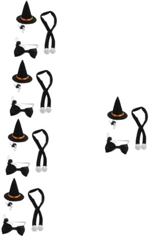 Sosoport 5sätze Kleine Haustiere Verstellbarer Hexenhut Fliege Für Halloween-Dekoration Requisiten Für Hamster Und Eidechsenfotografie Teiliges Accessoire