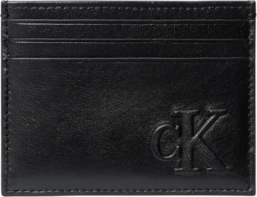 Calvin Klein Uomo Porta Carte Bold in Pelle, Nero (Black), Taglia Unica