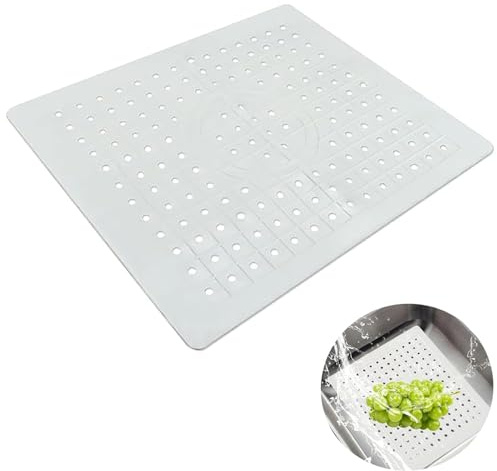 JINJUMEI Tapis Fond Evier Protege Evier Cuisine Découpable Pliable Antidérapants Sink Mat Tapis de Protection en Silicone pour Tapis évier de Cuisine en Nid d'abeille pour Fond D'évier de Cuisine