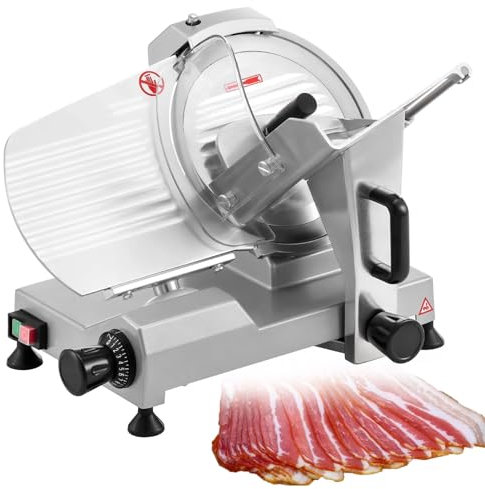 Eastnmythet Máquina Cortadora de Carne para El Hogar, Cortadora Eléctrica de Alimentos para Fiambres para Carne, Queso, Pan, Grosor Ajustable, Cortadora de Verduras y Frutas,300mm/12inch