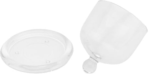 BESTYASH Kreative Kuchenabdeckung aus Weißem Glas mit Griff Moderne Dessertabdeckung für Party Hält Lebensmittel Frisch und Schützt vor Staub Glockenförmiges Design
