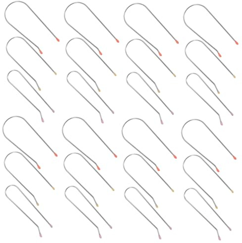 Hohopeti Hot Roller Clips for Electric Rollers 24pcs Assorted Sizes 1.9cm 2.54cm 3.2cm Hot Curler Securing Clamps Replacement Pins Suitable for Styling