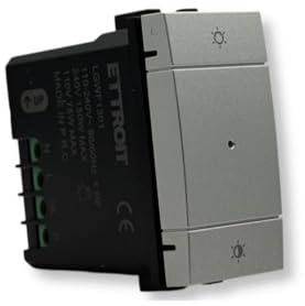 Elektronova Interruttore dimmer connesso Smart Zigbee/Tuya Wifi frutto modulo compatibile con supporti Bticino Living grigio tech
