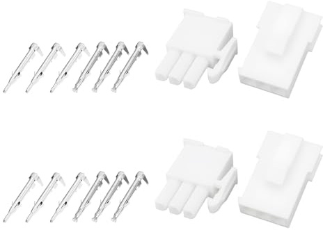 Briny River 2 Set 3-polige Mini-Buchsenstecker für Kabel 1,50 mm - 2,40 mm, kompatibel mit Mate-N-LOK-Steckern