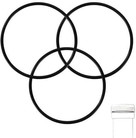 3 St. Reservdelar till Vattenfilter med O-Ring, 8,9 cm Ytterdiameter Gummibeläggning för Omvänd Osmosfilter Kompatibel med APEC ROES-50 och Ultimate Reverse Osmosis-System