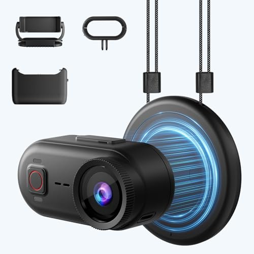 Camlance Caméra Sport 4K POV, 20MP Mini Caméra Corporelle, Carte SD Intégrée de 64 Go,Stabilisation à 6 Axes Caméra d'action Portable, WiFi Minicaméra Sportive Étanche de Casque Moto