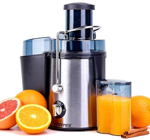 Licuadora 600W Exprimidor de Zumos y Verduras – Juicer con Boca de 75 mm y 2 Velocidades