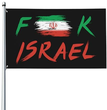 Drapeau « FK Fuck Israel » 90 x 150 cm, « Pas de guerre avec l’Iran, je soutiens l’Iran », drapeau de paix 90 x 150 cm, bannière extérieure