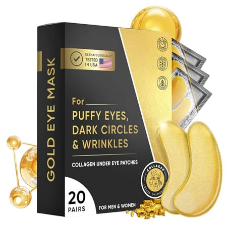 Mascarillas Para El Contorno De Los Ojos | 20 Pares Parches Hidratantes Reafirmantes - Parches Oculares Hidratantes Para El Contorno De Ojos | Para Hogar Viajes Mañana Noche Rutina Diaria De Cuidado D