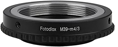Fotodiox Lens Mount Adapter - Compatible with M39 (x1mm Pitch) Screw Mount Russian & LTM Lenses to fit Micro Four Thirds (MFT) Mount Mirrorless Cameras
