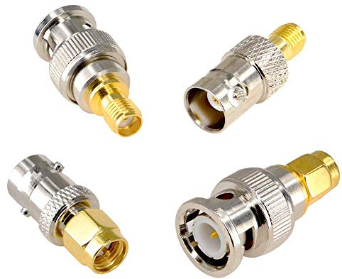 YILIANDUO 4 Pieces SMA to BNC Adapter Kit 50 Ohm RF Coax Connector for Baofeng Antenna, SDR, Handheld Radios, Scanner, Walkie Talkie Coaxial Adapter