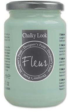 FLEUR DESIGNER'S PAINT | Pittura ad Acqua, Effetto Gesso Naturale, Extra Opaca, Fleur Chalky F79, Colore Malmo Green, Made in Italy, Formato da 330 ml