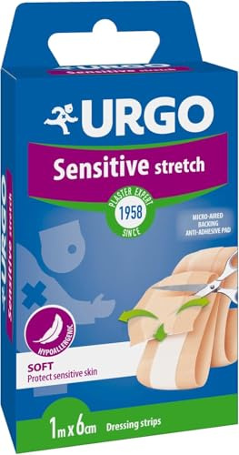 Urgo Sensitive - Banda extensible para pieles sensibles - 1 m x 6 cm
