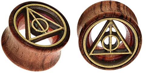 FECTAS 1 Paar Flesh Ohr Tunnel aus Holz Ear Ohr Plug Stretcher Expander Piercing Ohrpiercing(8-20mm)