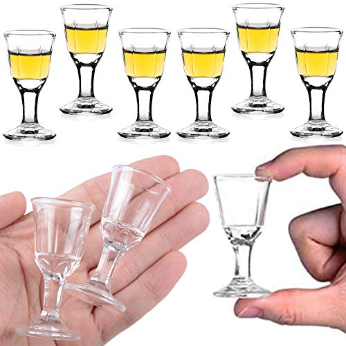 6PACK 10 ml, 0.4 oz Mini Vin Shot Verres Shooter Vin Liqueur Esprit Sake Alcool Tasses - Petit verre à boire pour Tequila Vodka Verre à vin tasse de pub Chinese Baijiu Glass Verres à shot glass