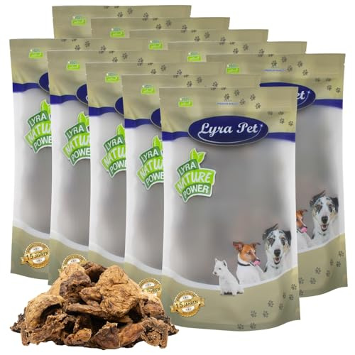 Lyra Pet® 10 kg Lammlunge getrocknet - Kausnack für Hunde | Naturbelassene Belohnung aus 100 % Lamm - Proteinhaltiges Leckerli für Hunde - Leichter & gut verdaulicher Kauartikel