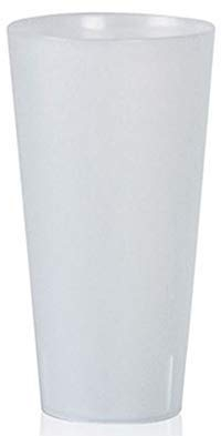 TELEVASO - Vasos de plastico duro Vaso desechable reciclabe 400 ml Reutilizable Extra Fuerte - Polipropileno (PP) Duro e irrompible traslúcido Satinado - Vaso ecológico