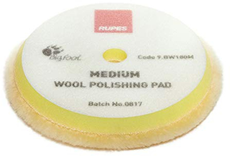 RUPES 9BW180M Polierpads aus Wolle gelb Coarse Medium für Exzenter, Exzenter- und Dreifachwirkung Bigfoot Ø 150/170 mm