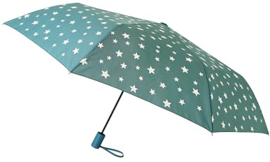 Goods4good Faltbarer Regenschirm, automatisch, wechselt die Farbe im Regen, Stern-Design, winddicht und wasserdicht, kompakter magischer Regenschirm für Erwachsene und Kinder