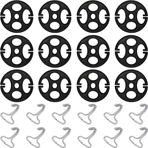24 Pieces Car Seat Cover Plum Plate Metal Hook,12 Pcs Plastic Car Seat Covers Chucks,12 Pcs Metal Hooks Locking Clip Plastic Card Fixed Fastener Buckle for Seat Replacements Accessories(Black) | Car Seat Cover Plum Plate Metal Hook, 12 Pcs Plastic Chucks, 12 Pcs Metal Hooks, Car Fastener Kit, Fit All Car Seat Cover