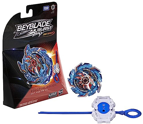 Beyblade Burst Pro Series Kolossal Helios Starter Pack - Maglietta rotante con lanciatore, giocattolo per ragazzi e ragazze a partire da 8 anni