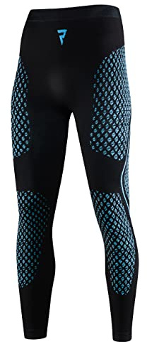 REBELHORN Thermo II Pantaloni Termici Uomo | Biancheria Termica | Assorbe l'umidità | Traspirante | Zone di Compressione | Abbigliamento Moto Termico