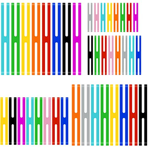 Outus 40 Pcs 5 Size H Silicone Rubber Bands, Stretchy Reusable,Multicolor