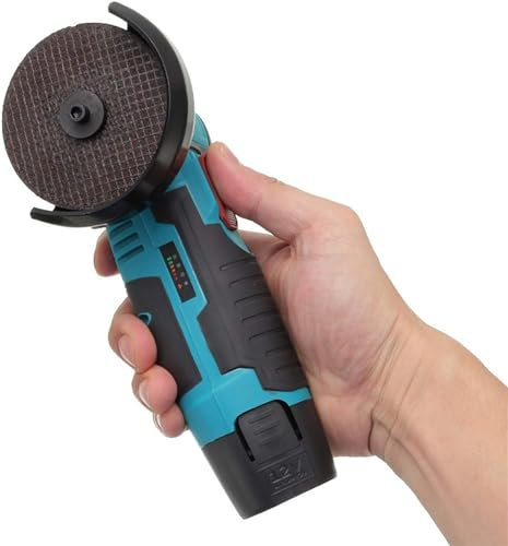 Mini amoladora angular inalámbrica profesional de 500 W con motor sin escobillas y 2 discos de corte Máquina pulidora ideal con baterías de 12 V 1500 mAh