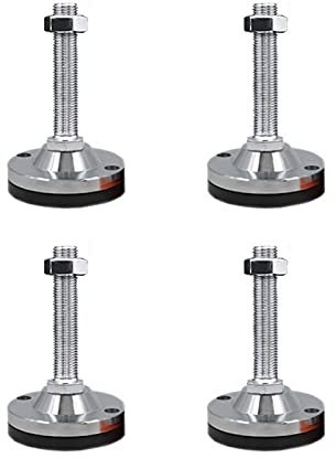Schwarze Gummistahlfüße, 4er-Set, Beinstrecker, geeignet for Werkbänke, Schränke und Möbelbeine for schwere Anwendungen (Color : D100*M16*120mm)
