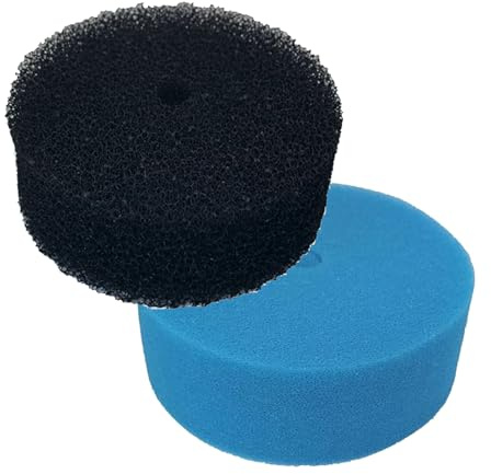 Qzbhct Teichfilter-Pads, grober und feiner Schwamm für Teichpumpe, Aquanique, Ersatz 871980012549 032264, blaue und schwarze Filter, 2 Stück