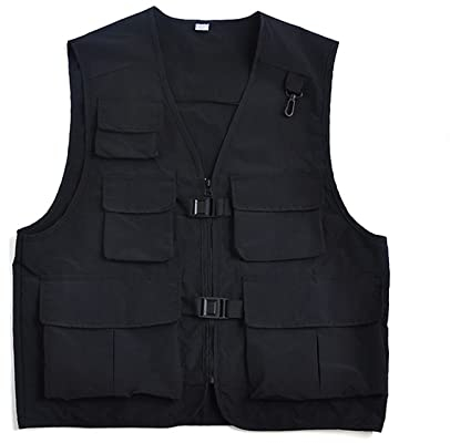 Weste Herren Outdoor Angeln Praktischen Jagdweste Leicht Sommer Jacke Vielen Taschen Arbeitsweste Atmungsaktiv Anglerweste Ohne Ärmel Westen Ärmellose Multifunktionsweste Jagd Camping Jacke