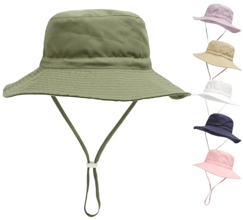 QIYIENDIAN Baby Sonnenhut breite Krempe Strandhüte Eimer Hut für Säugling Kleinkind und Kinder UPF 50+