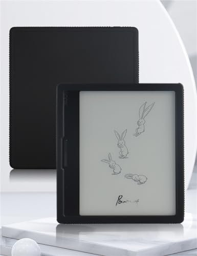 INSOLKIDON Compatibile con BOOX Tablet Go Color 7 ePaper E Ink 7 INCH Tablet Custodia protettiva in Silicone Cover con Funzione di Supporto (Black)