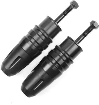 DZNEFYUP Für Z650 Z800 Z750 Z900 Z900RS Z1000 Z1000SX Z250 Z300 Motorradrahmen Sturzpads Auspuffschieber Sturzschutz(Schwarz,1 Paar)