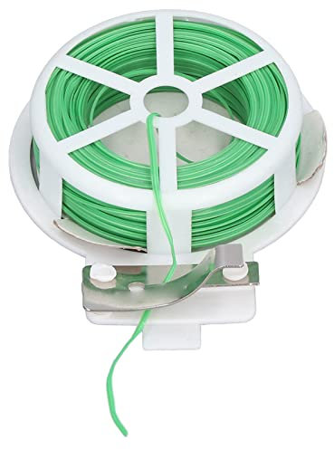 Plant Cable Tie Roll Dispenser Plant Cable Ties, Plant Twist Tie Plant Tie Wire Roll Dispenser with Cutter for Garden Vegetable Shed (50m/164ft)