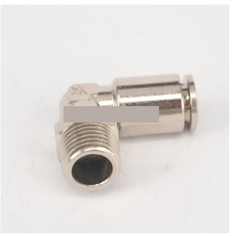 GHNQBAHID Pneumatic Nickel Brass ELbow Push In Connector Union Quick Release Air Fitting Plumbing 1/4 Male to Fit Tube O/D 4mm