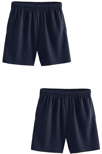 NEXT Niños Pack de 2 Pantalones Cortos Deportivos Azul Marino 9 Años