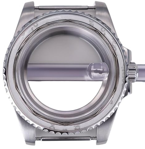 1st 40 mm silverfärgat fodral herrklocka delar Kristall for YACHT NH35 NH36 NH38 Eta 2824 Miyota 8215 urverk 28,5 mm urtavla(Glass cover 1,NH34 35 36 38)