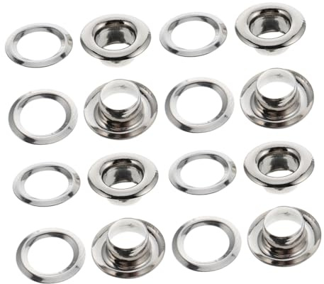 DONFAMDS 100 pièces Œillets Laiton pour Rideaux et Tissus Anneaux de Rideaux Argentés Accessoires DIY pour Décoration et Fixation Résistants Rouille Glissement Facile Tringle