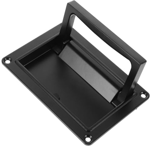 Toddmomy Manija Puerta Empotrada Negro, Tirador Zinc Aleación Minimalista | Resistente Óxido, Estilo Elegante, Uso Residencial Muebles, Armarios Cocina
