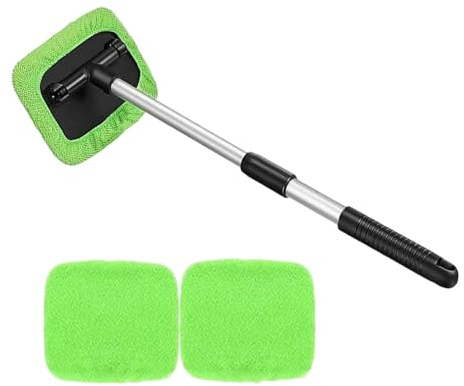Outil de nettoyage de vitre, manche télescopique, détachant | Brosse en verre pour nettoyage des fenêtres | Pour conducteur, maison, salle de bain, douche, voiture