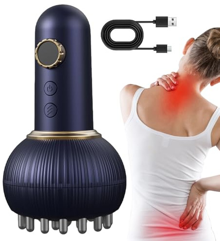Cepillo De Masaje Meridiano Herramienta De Masaje Eléctrico Recargable USB | Cepillo De Masaje Para La Barriga Para Cuerpo Pierna Cabeza Espalda Cuello Brazo Muslo Vientre Estómago Piel Baño Ducha