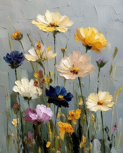 SUHEFAFA Flowers Paint by Numbers for Adults- Landscape Paint by Number for Teens,Canvas Painting by Numbers Arts and Crafts Gifts Trendy Stuff for Adults Artists(16x20 Inch)