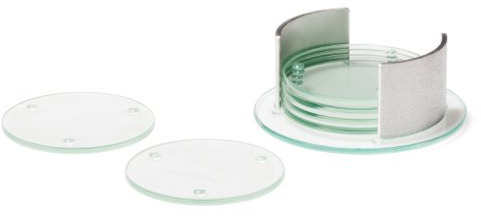 LEONARDO HOME 058291 - Set 7tlg. Untersetzer Spirit rund mit Ständer